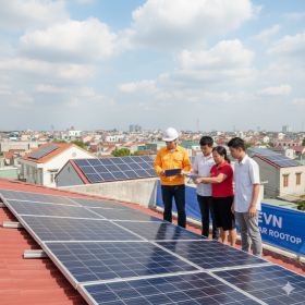 Xin phép điện lực lắp điện mặt trời mái nhà